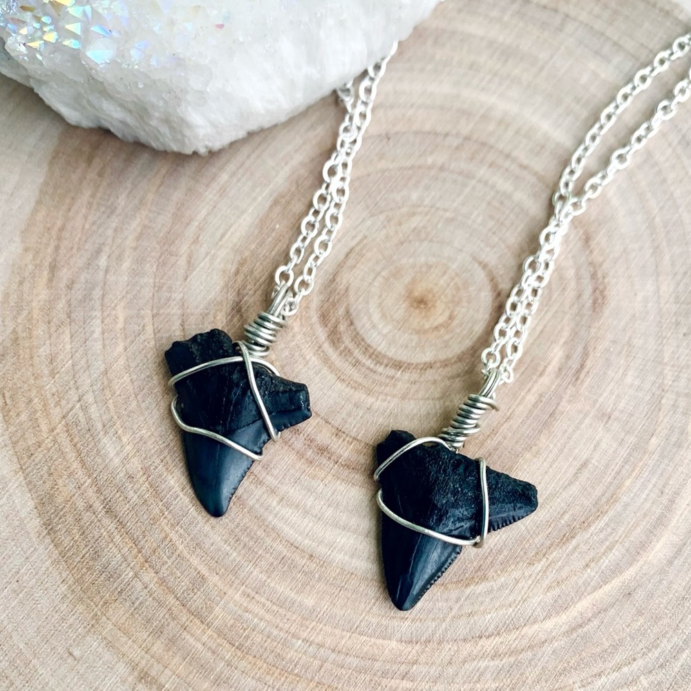 Wire Wrapped Shark Tooth Necklace - Picture 4 of 8